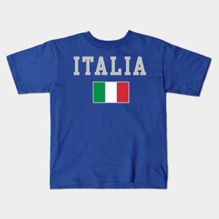 Italia Flag Italian Italy Family Heritage Kids T-Shirt